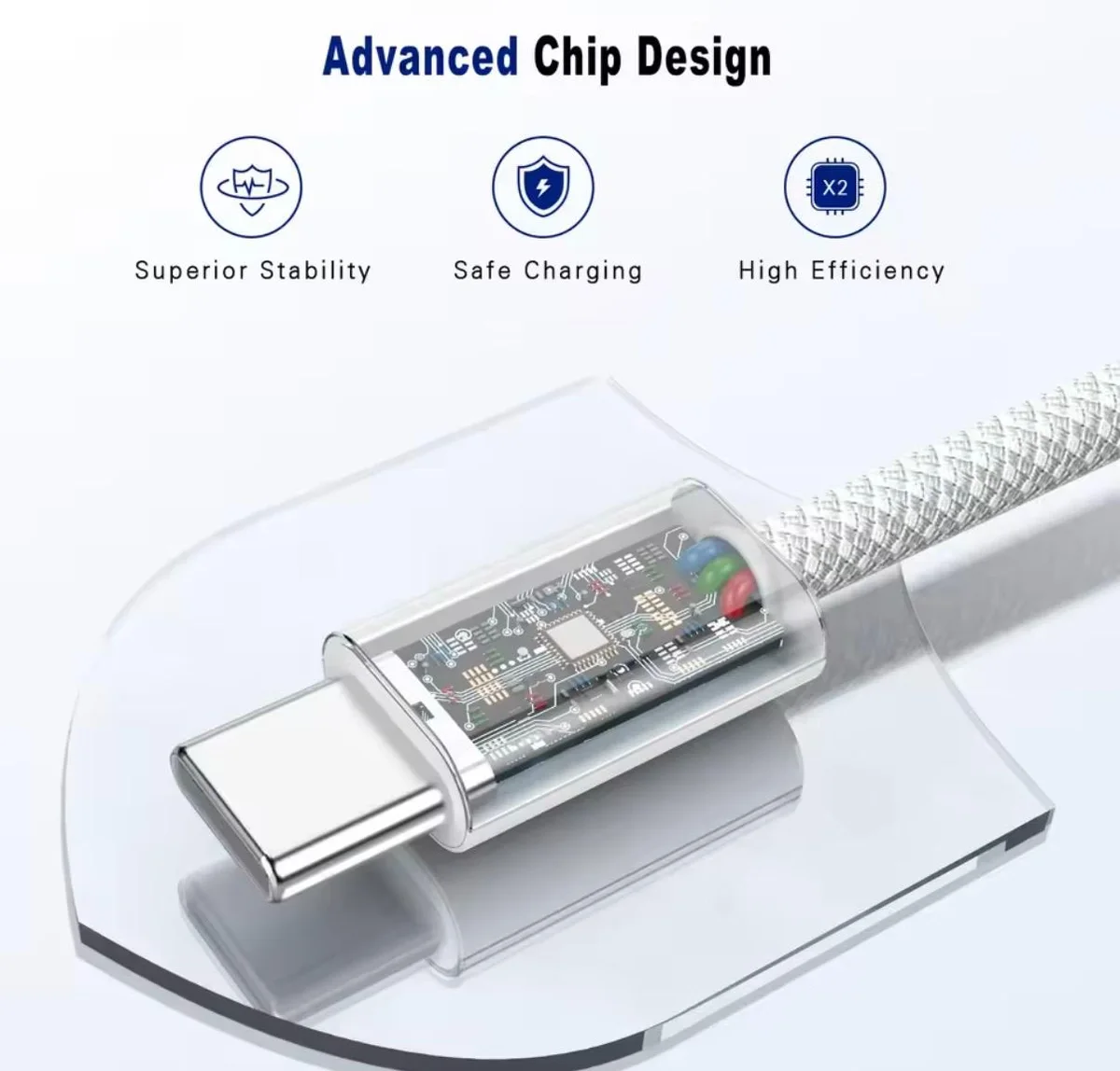Transparent view of the chip inside the MDKG USB-C connector