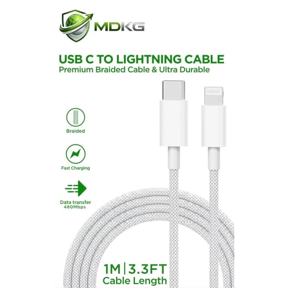 MDKG USB-C to Lightning braided cable packaging